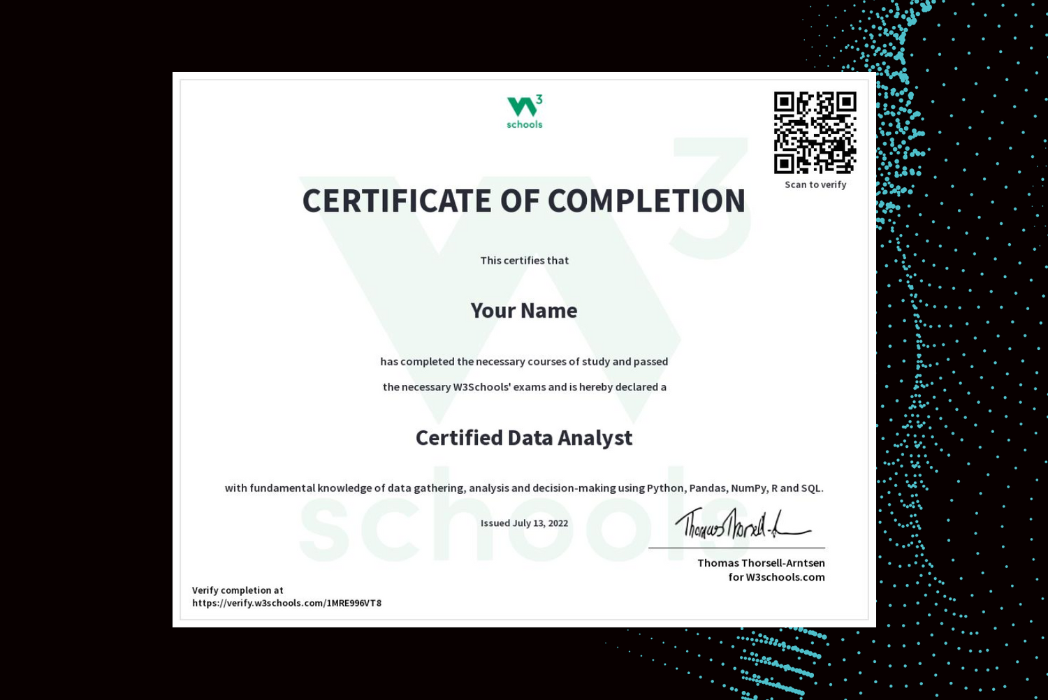 Get a Data Analytics certificate