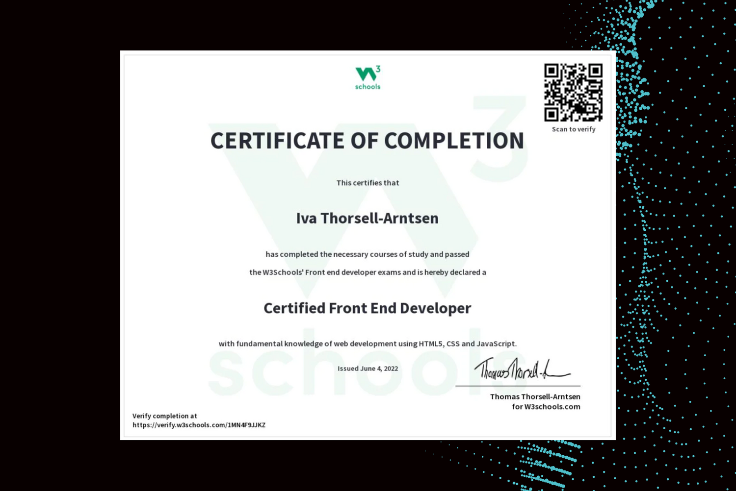 Get a Modern Web-Developer certificate 