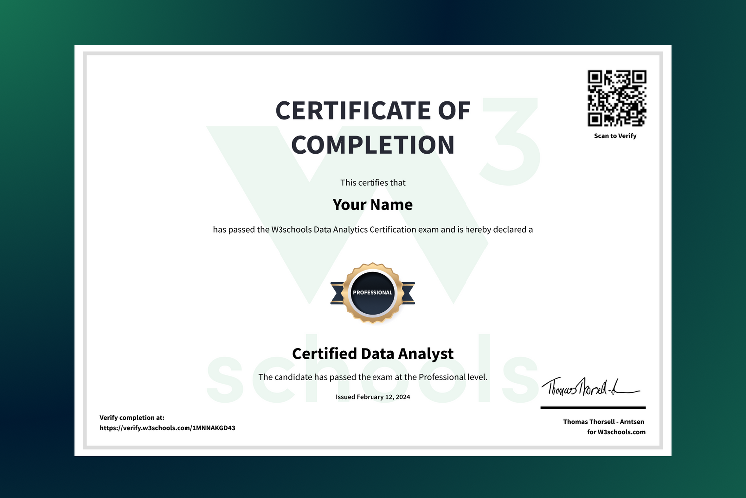 Get a Data Analytics certificate