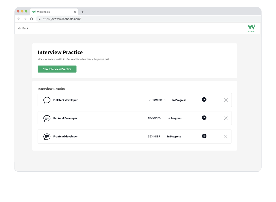 Get 50,000 W3Schools credits every month
