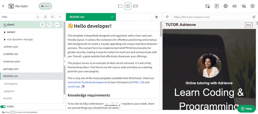 Build, host and deploy
