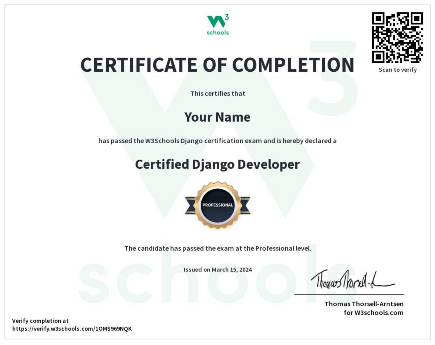 Benefits of Django Certificate: