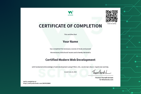 JavaScript Certification Exam — W3Schools.com