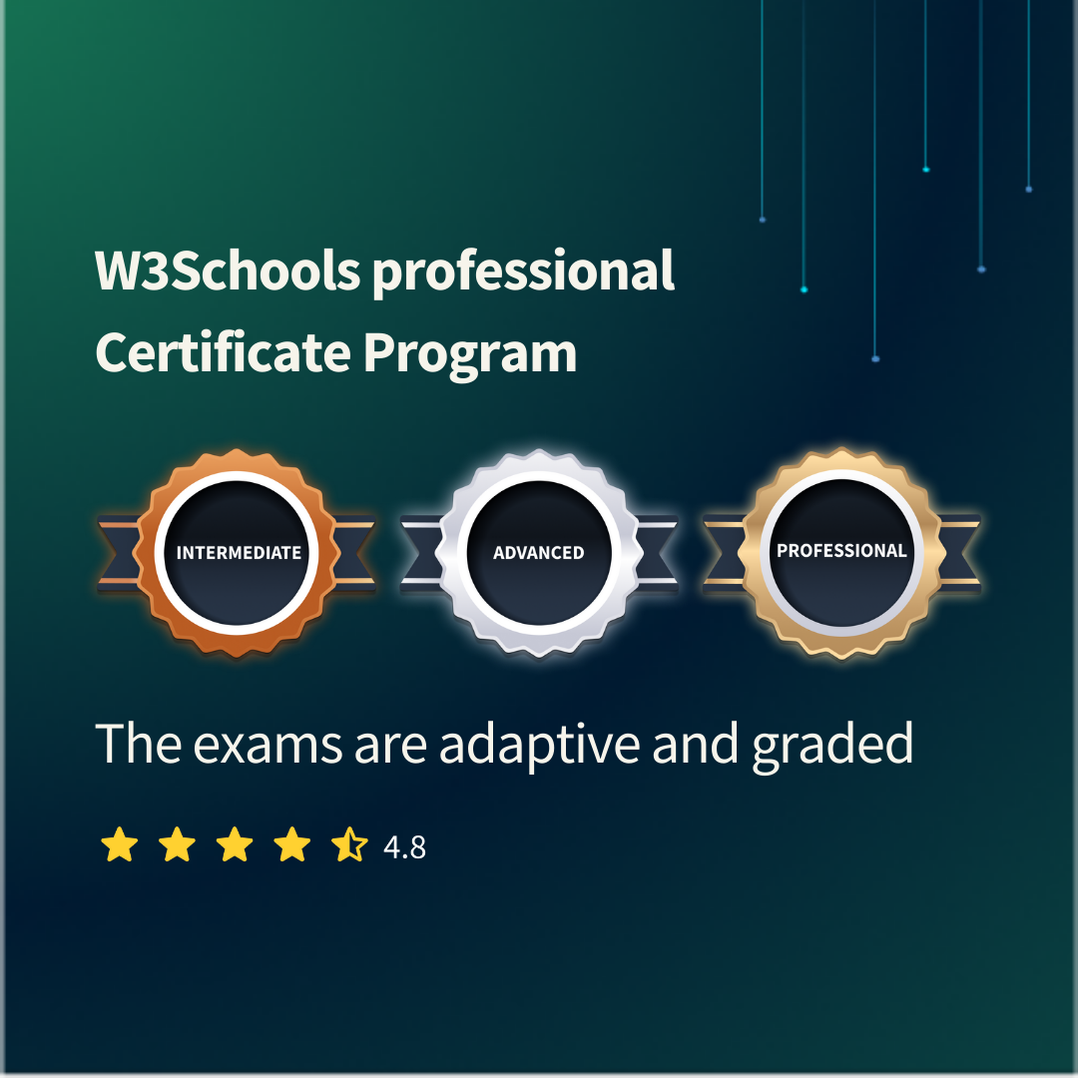 JavaScript Certification Exam — W3Schools.com