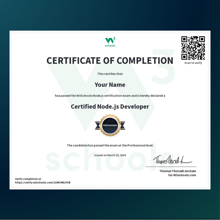 NodeJS Certification Exam