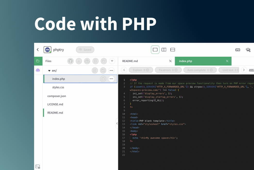Php server w3schools