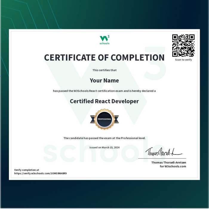 React.JS Certification Exam