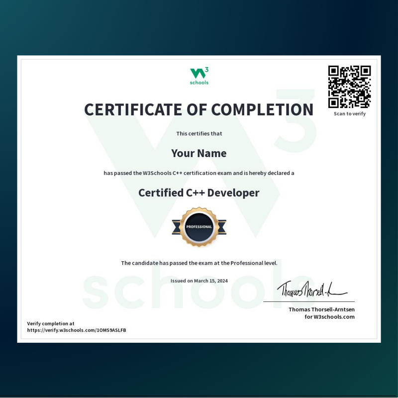 C++ Certification Exam