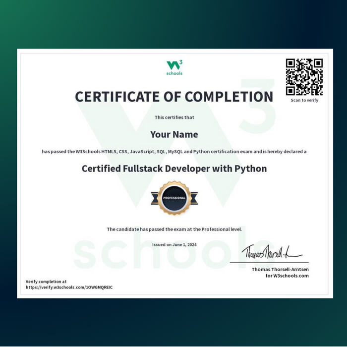 Full Stack Development with Python Certification