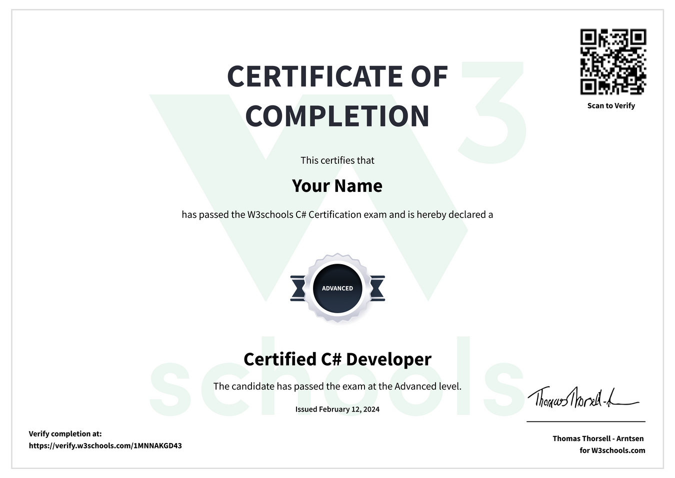 React.js Certification Exam — W3Schools.com
