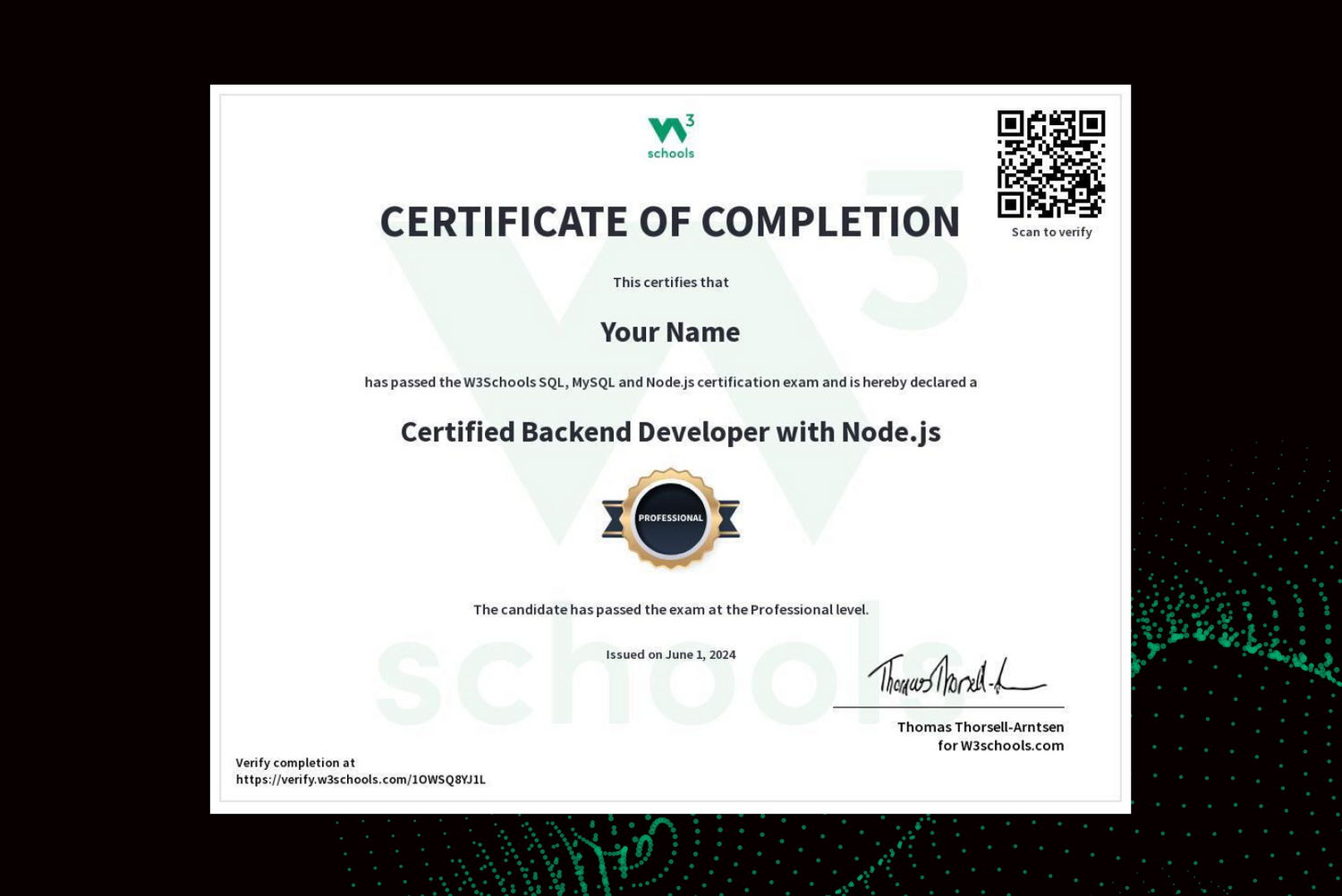 Learn Back End development with Node.js — W3Schools.com