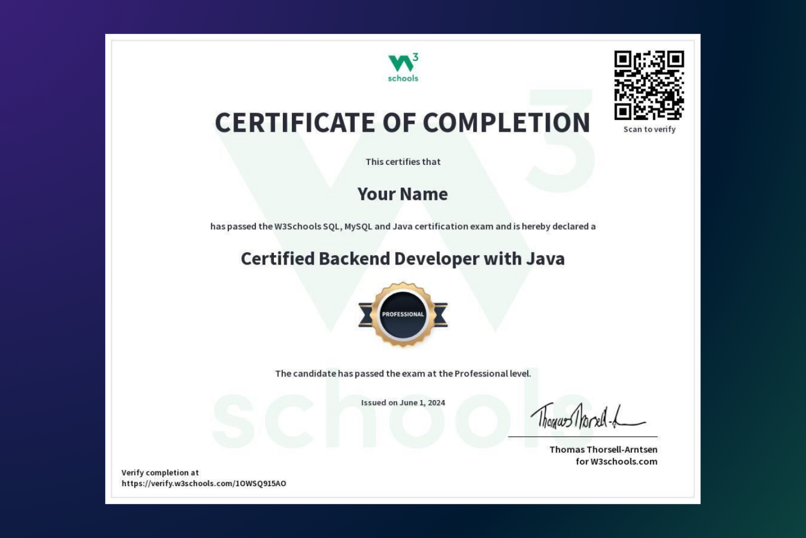 Learn Back End development with Java — W3Schools.com