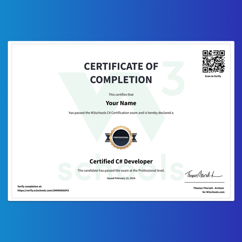 W3Schools Full Access Certification