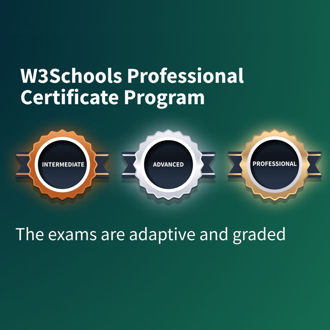 W3Schools Full Access Certification — W3Schools.com