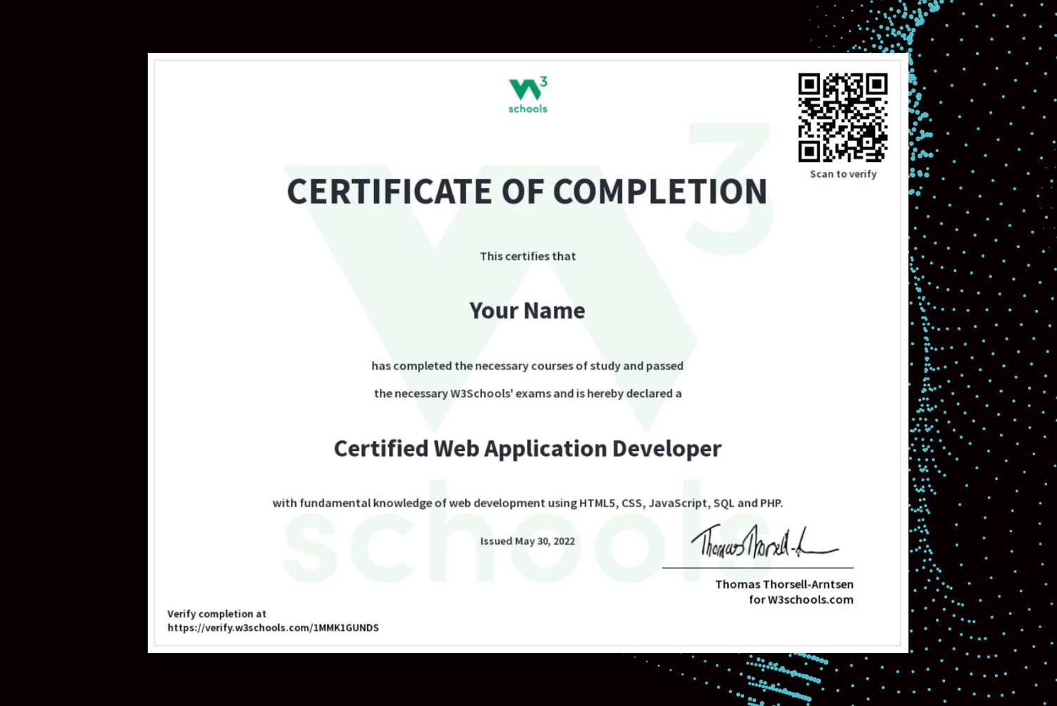 Get a Web Application certificate
