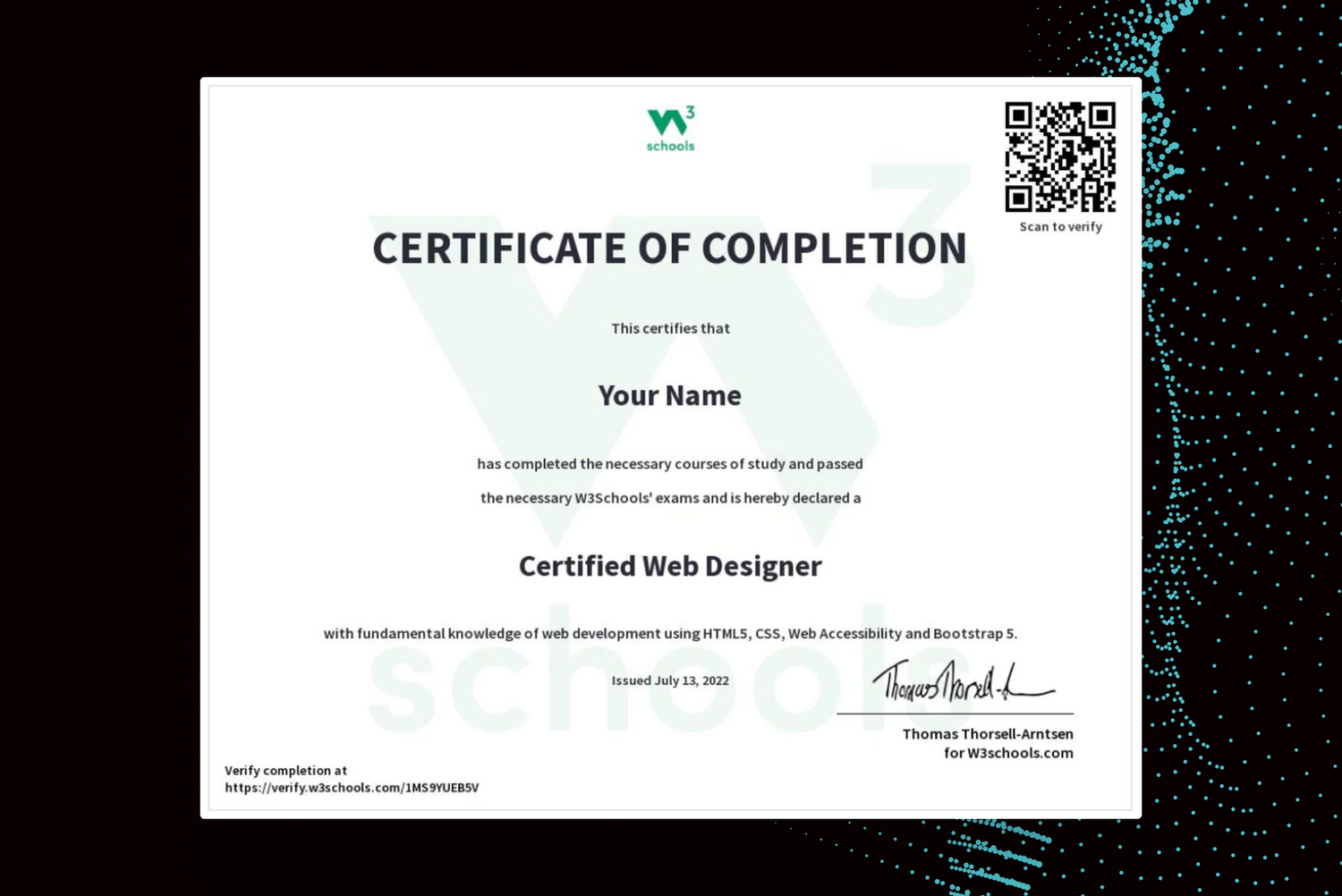 Get a Web Design certificate