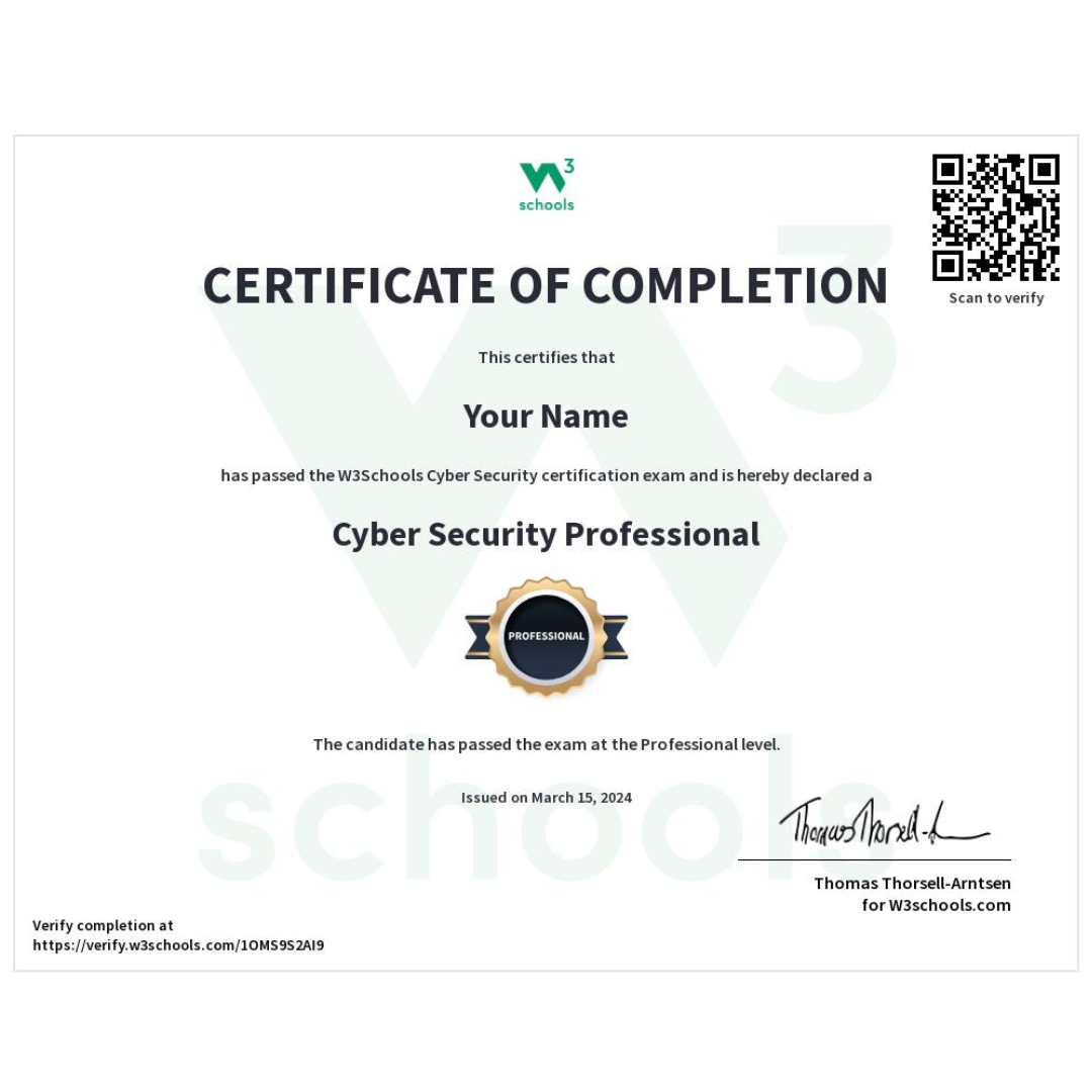 Benefits of Cyber Security Certificate: