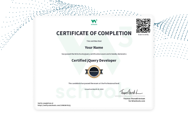 jQuery Certification Exam