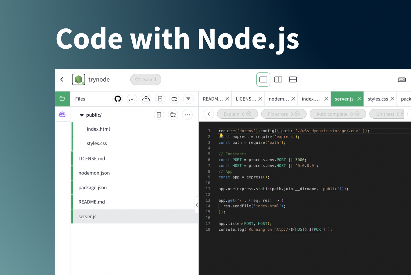 Node.js Server — W3Schools.com
