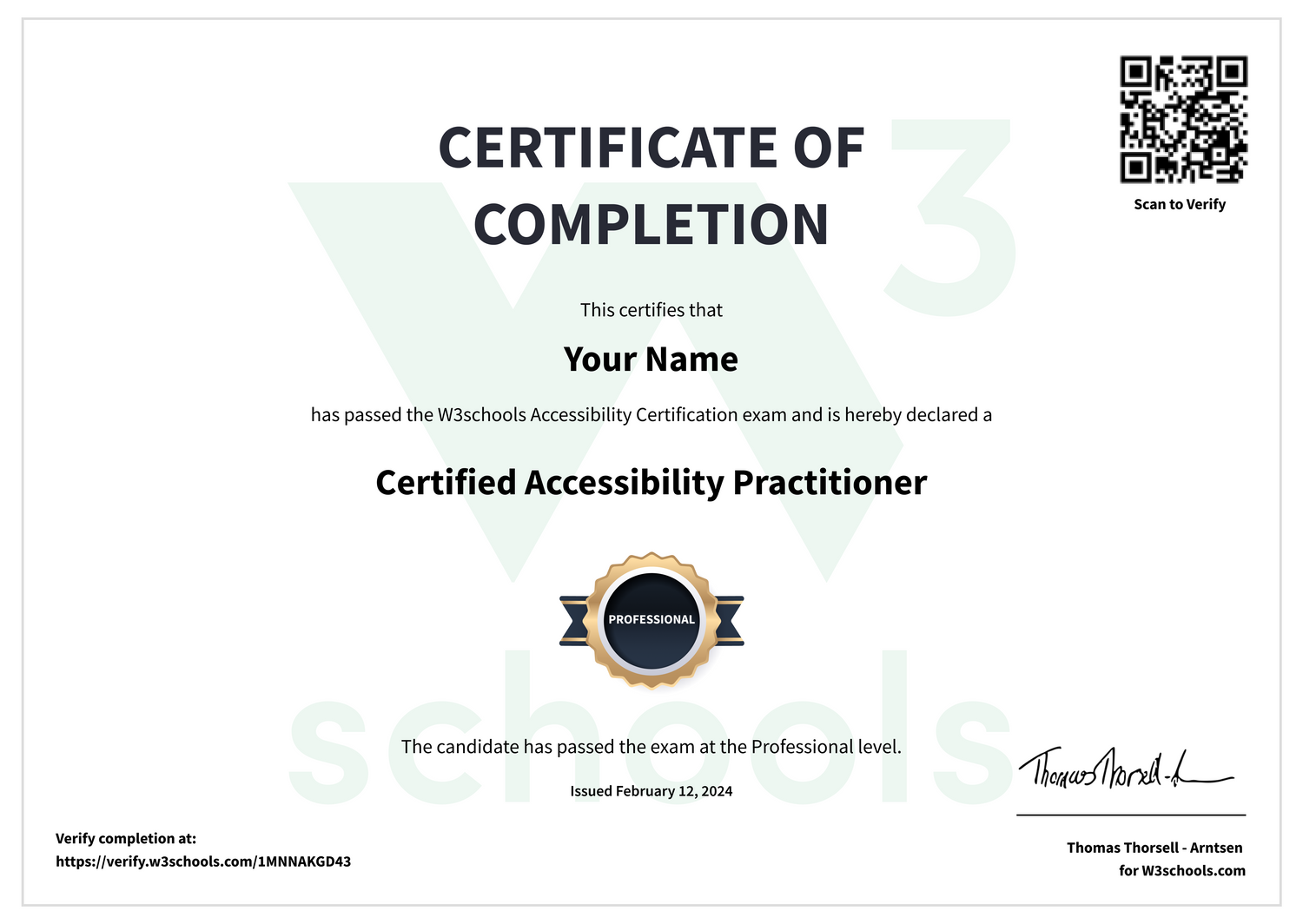 Benefits of Accessibility Certificate: