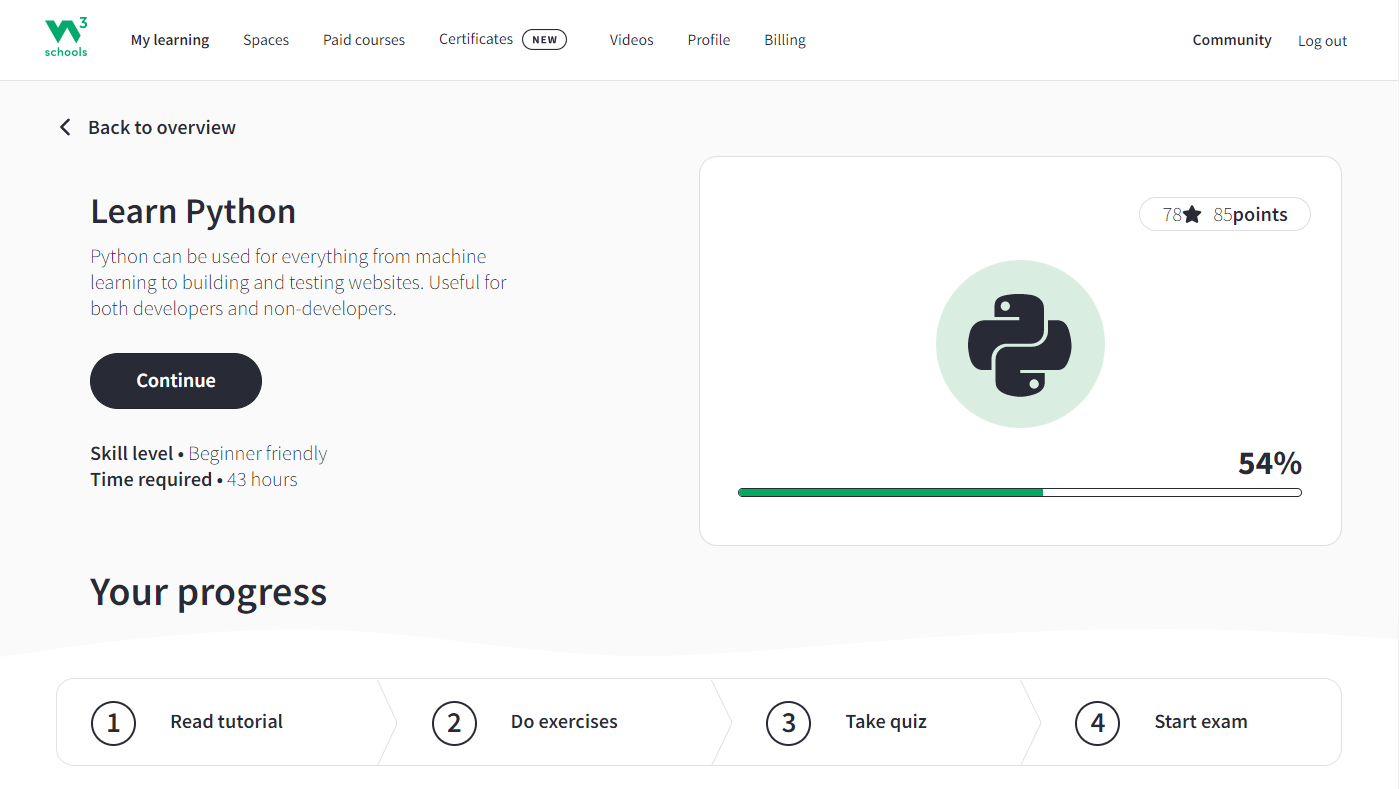 Learn Python — W3Schools.com
