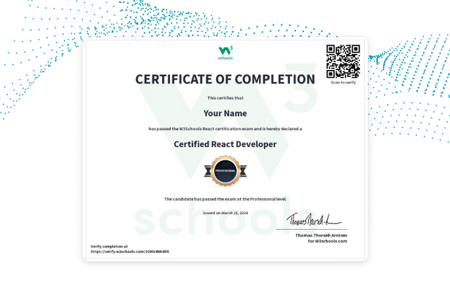 Learn React.JS — W3Schools.com
