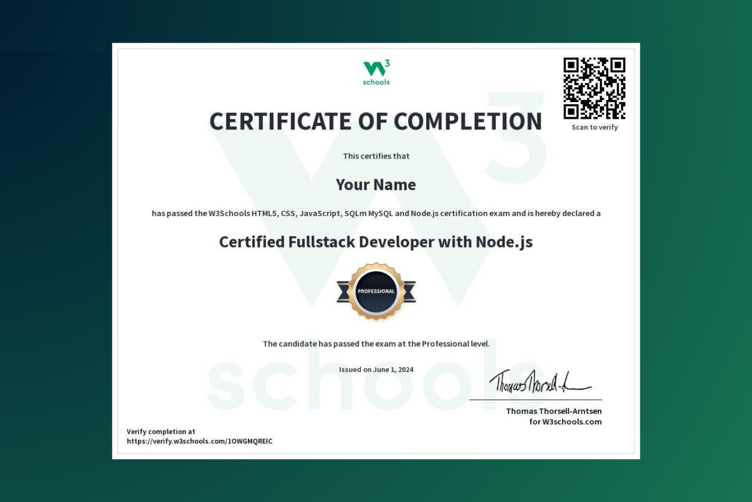 Become a certified backend developer