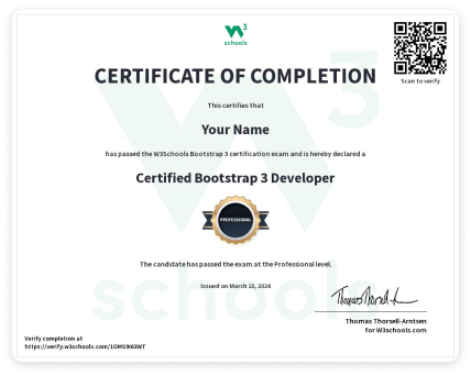 Benefits of Bootstrap 3 Certificate: