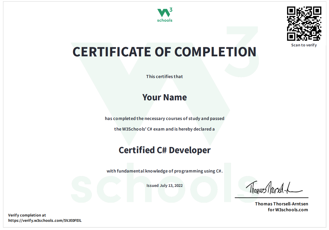 Why get a W3Schools Certificate?